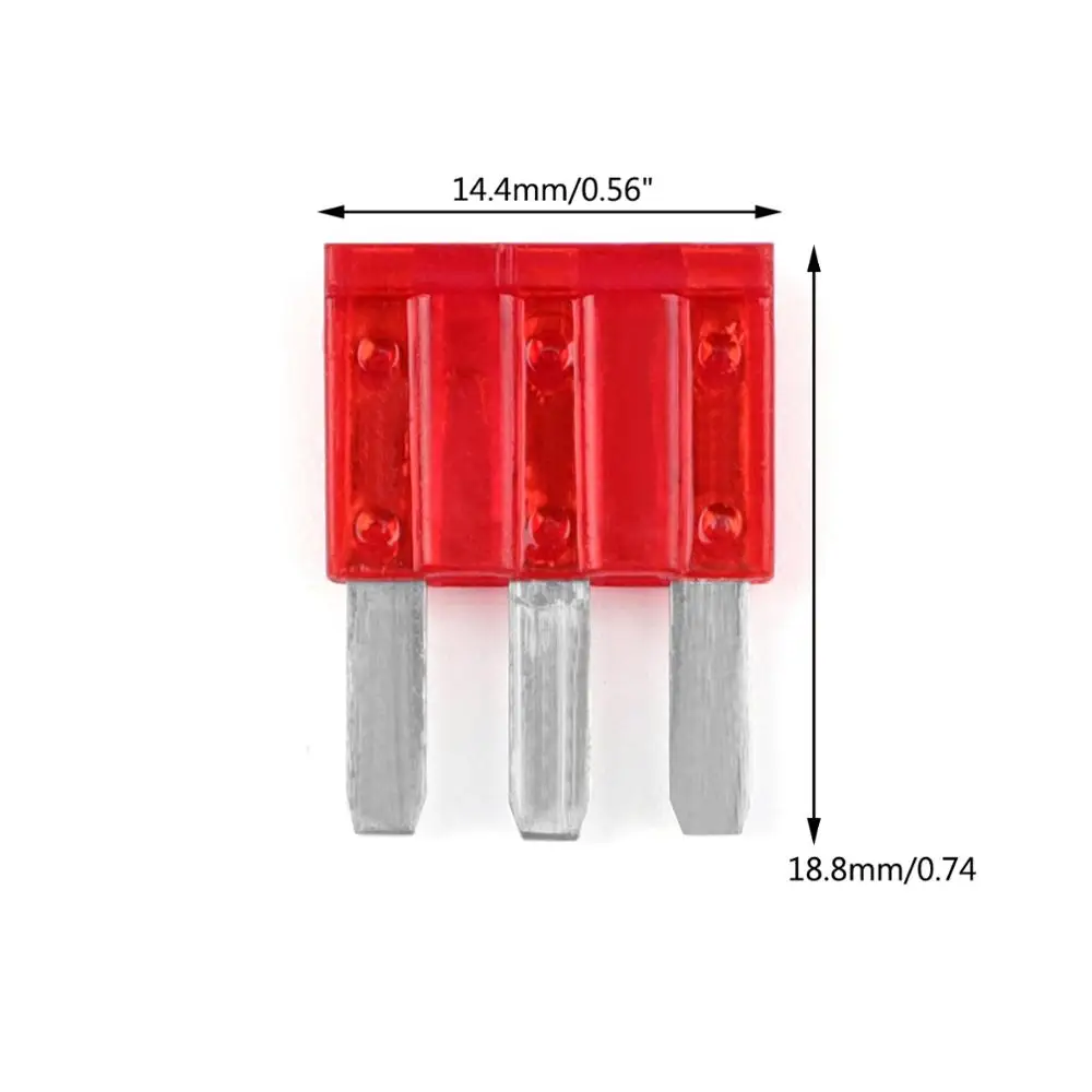 Artudatech 5 шт. 20 микро3 предохранитель автомобильный 3 зубец Micro Blade Fuse 5A 7.5A 10A 15A 20A 25A 30A |