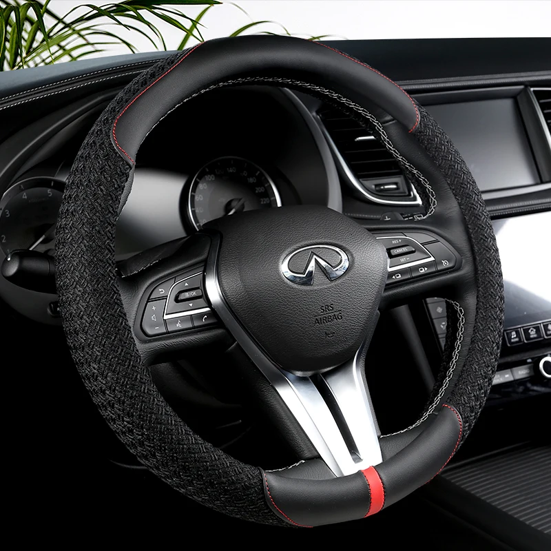 Soft Braid on Car Steering Wheel Cover For 37 - 38 CM 14.5"-15" Anti-slip Inner Ring M Size Steering-Wheel Car Styling Carpet
Soft Braid on Car Steering Wheel Cover For 37 - 38 CM 14.5"-15" Anti-slip Inner Ring M Size Steering-Wheel Car Styling Carpet