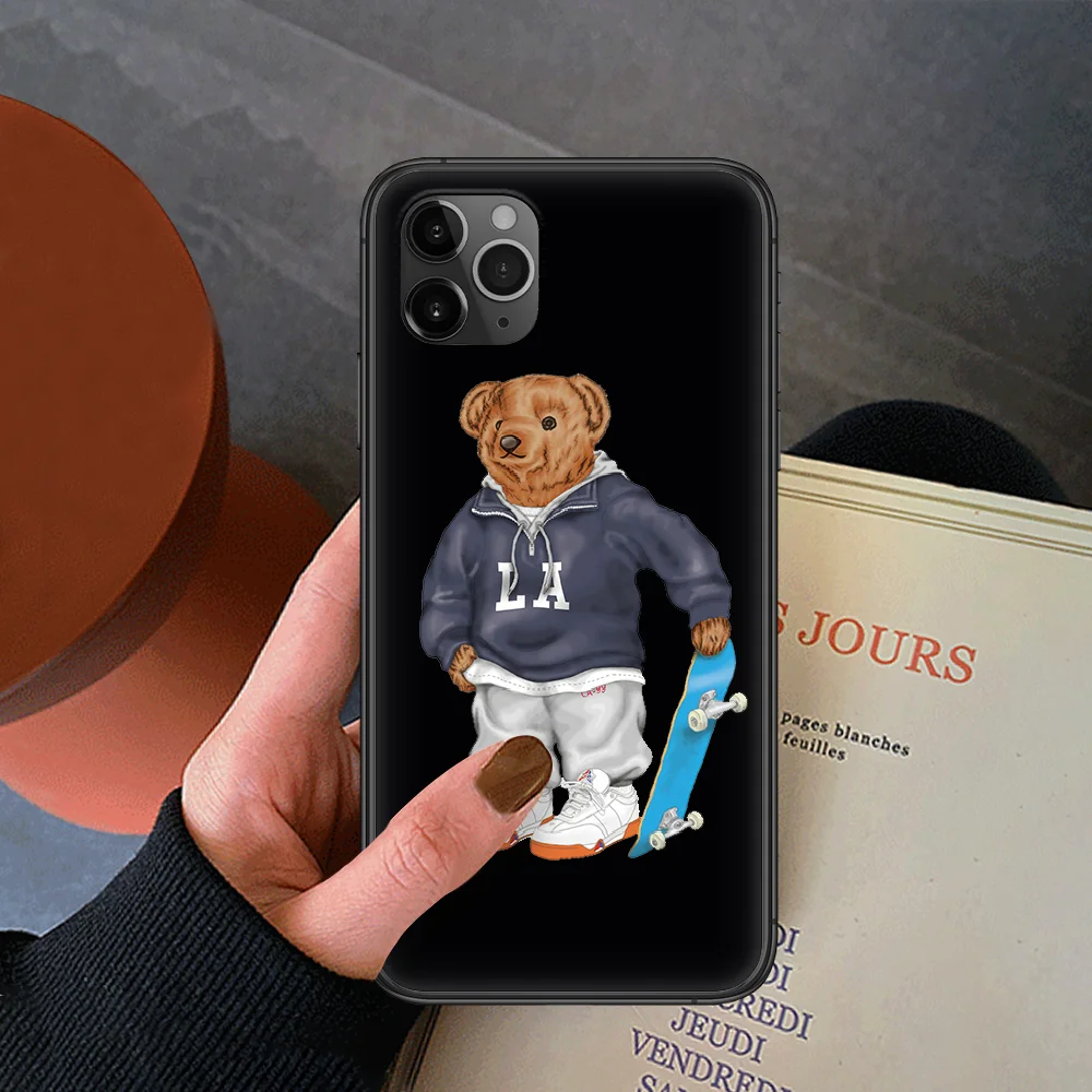 Italy cartoon Bear Phone Case For Iphone 4 4s 5 5S SE 5C 6 6S 7 8 Plus X XS XR 11 12 Mini Pro Max 2020 black Back Painting
Italy cartoon Bear Phone Case For Iphone 4 4s 5 5S SE 5C 6 6S 7 8 Plus X XS XR 11 12 Mini Pro Max 2020 black Back Painting