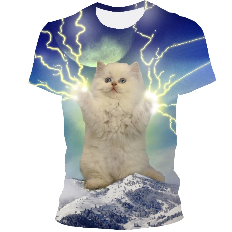 2021 Men's novelty T-shirt animal cat design 3D-printed T-shirt style design short-sleeved casual round collar T-shirt
2021 Men's novelty T-shirt animal cat design 3D-printed T-shirt style design short-sleeved casual round collar T-shirt