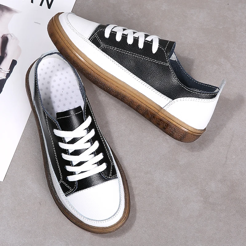 Women's Lace Up Flat Shoes Women Mixed Colors Soft Bottom Sneakers Women Leather Sports Flats Footwear Autumn Shoes 2020
Women's Lace Up Flat Shoes Women Mixed Colors Soft Bottom Sneakers Women Leather Sports Flats Footwear Autumn Shoes 2020