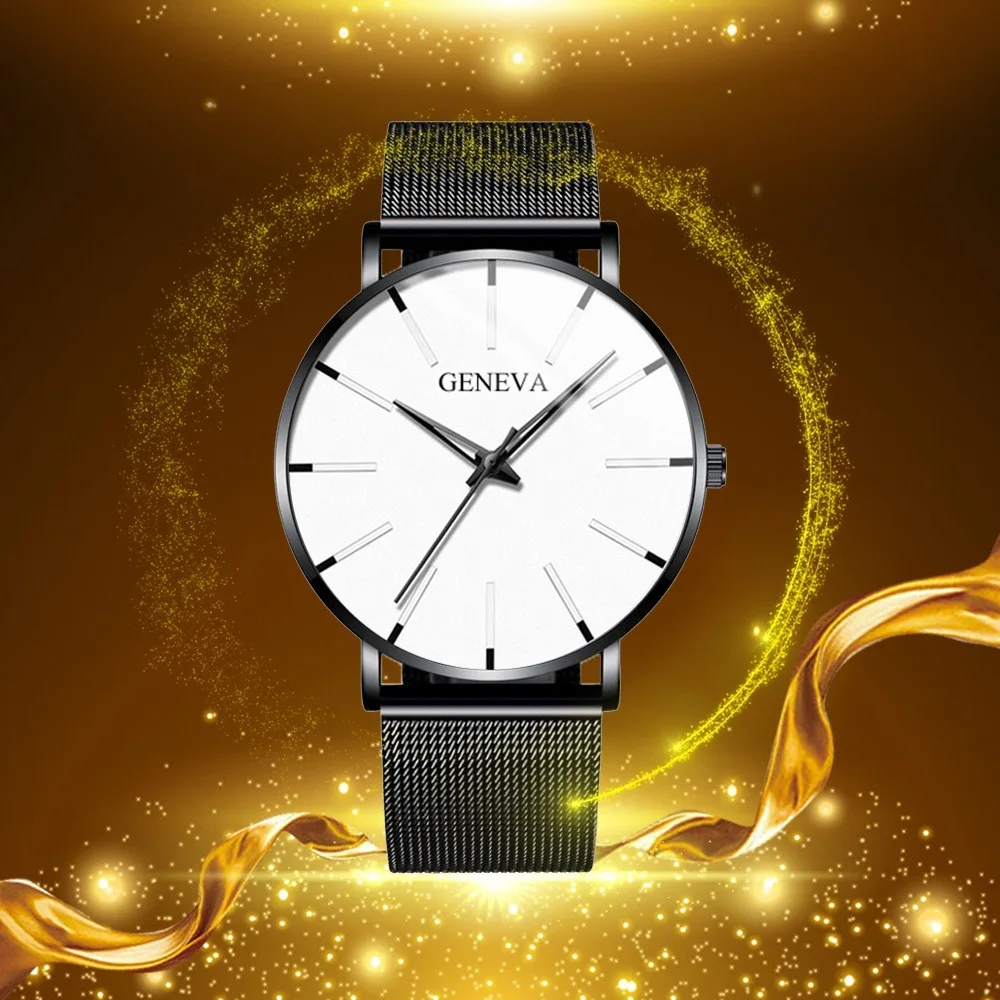 New Fashion Men's Quartz Mesh Band Watches Business Stainless Steel Ultra-thin Waterproof Men's Casual Wristwatch Relogios 
New Fashion Men's Quartz Mesh Band Watches Business Stainless Steel Ultra-thin Waterproof Men's Casual Wristwatch Relogios