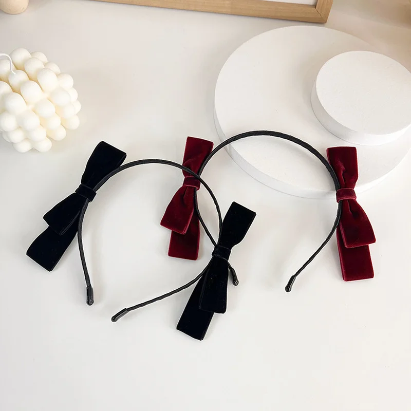 Minar Korean Cute Plush Bowknot Headband for Women Lady Burgundy Black Color Velvet Cross Knotted Hair Band Accessories Headwear
Minar Korean Cute Plush Bowknot Headband for Women Lady Burgundy Black Color Velvet Cross Knotted Hair Band Accessories Headwear