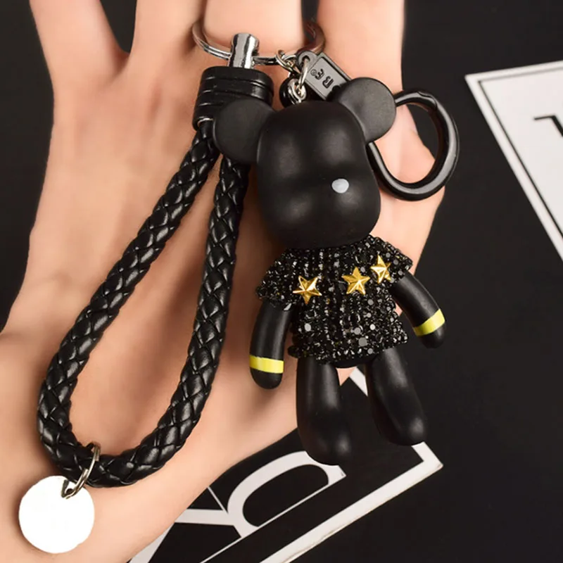Handmade DIY Craft Rhinestone Bomgom Tassels Cartoon Popobe Gloomy Bear Keychain Cute Bag Charm Holder Cartoon Resin Key Chain
Handmade DIY Craft Rhinestone Bomgom Tassels Cartoon Popobe Gloomy Bear Keychain Cute Bag Charm Holder Cartoon Resin Key Chain