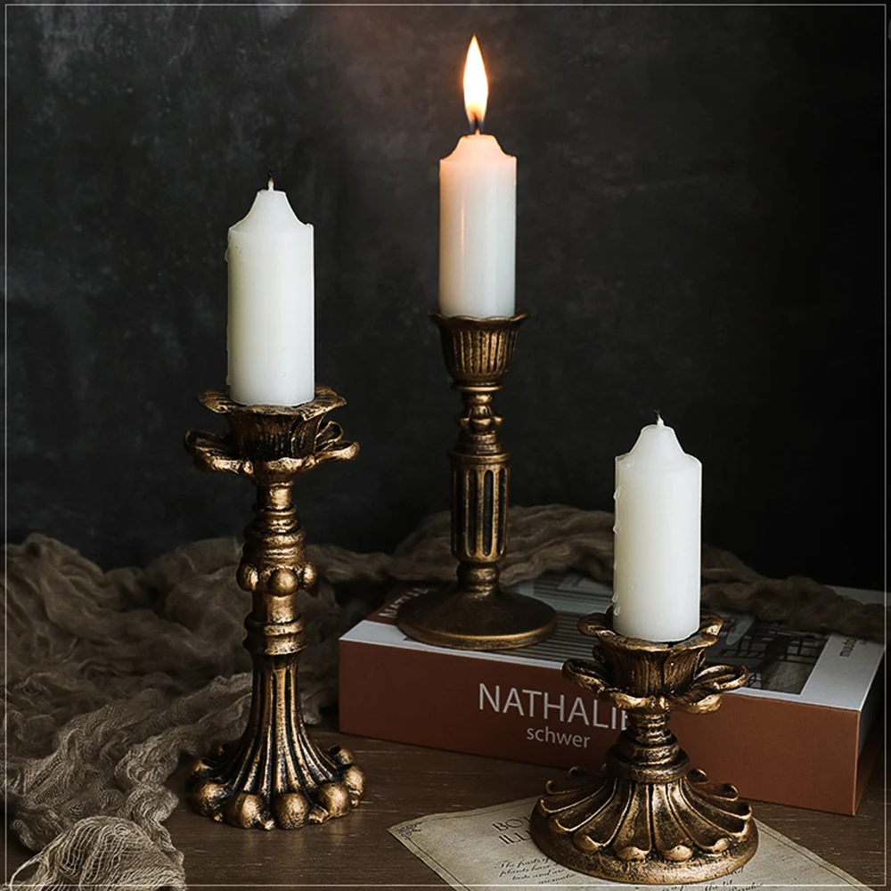 Retro Candlestick Resin Candle Holder Sconce Nostalgic Antique French Candle Stick Rack Accessories Home Decor Photography Props
Retro Candlestick Resin Candle Holder Sconce Nostalgic Antique French Candle Stick Rack Accessories Home Decor Photography Props