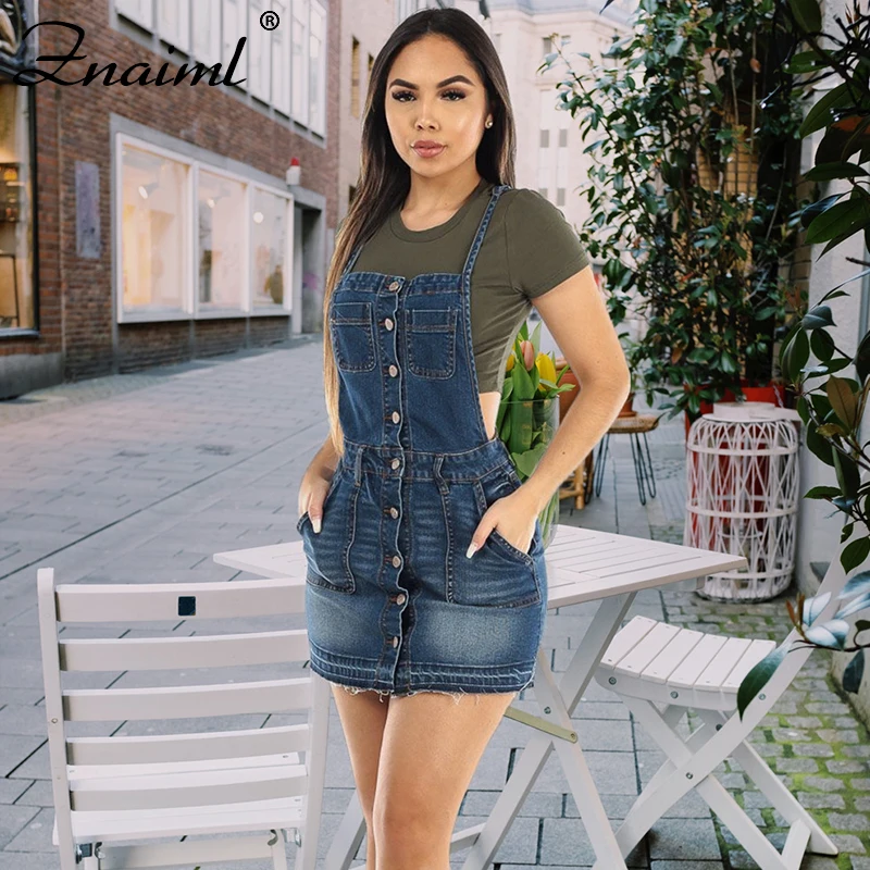 Women Denim Dress Summer Casual Loose Sleeveless Blue Dress Button Pocket Suspenders Bib Shorts Slim Streetwear Dress Overalls
Women Denim Dress Summer Casual Loose Sleeveless Blue Dress Button Pocket Suspenders Bib Shorts Slim Streetwear Dress Overalls