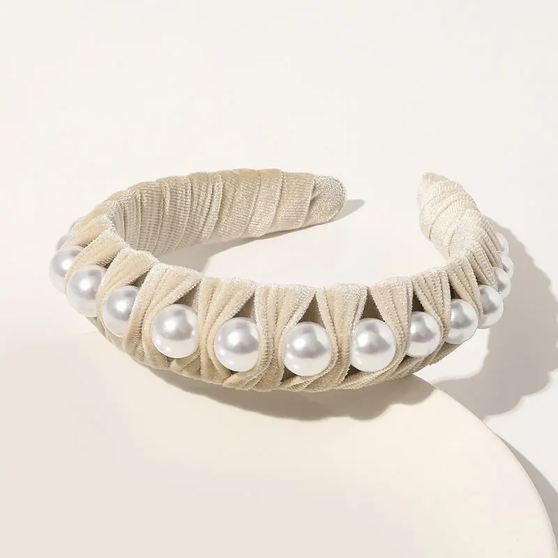 Wide Pearl Hairbands Head Hoop Gold Velvet Hair Hoop Pearl Velvet Headband Hair Scrunchies Hairbands Hair Accessories Headdress
Wide Pearl Hairbands Head Hoop Gold Velvet Hair Hoop Pearl Velvet Headband Hair Scrunchies Hairbands Hair Accessories Headdress