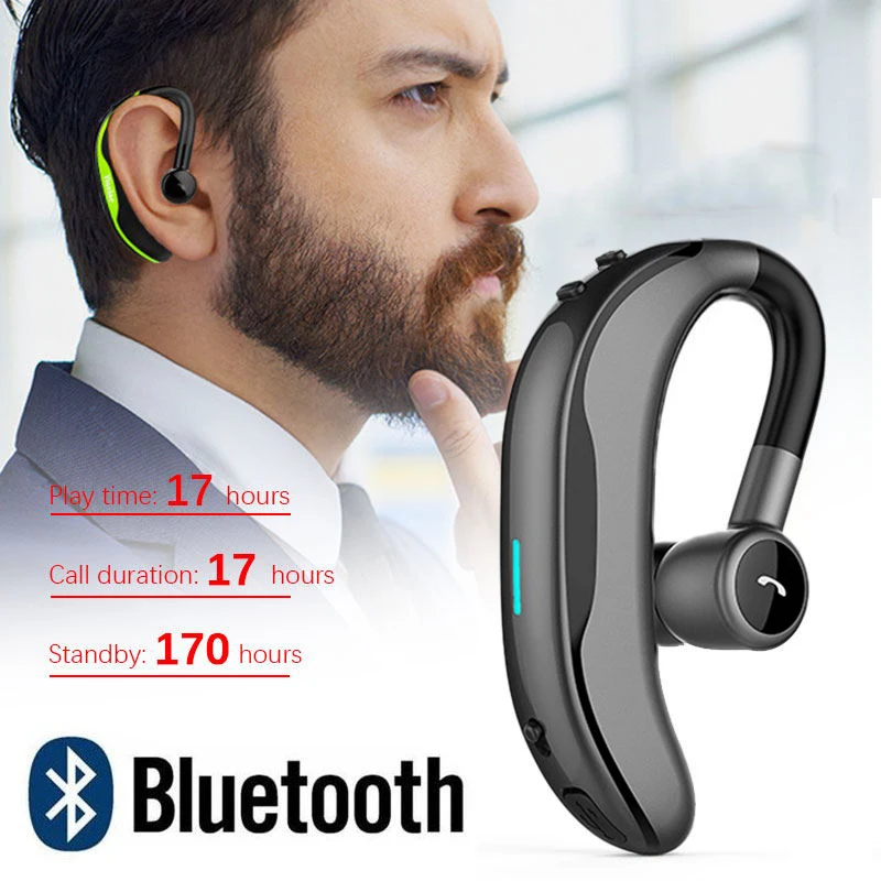 

Wireless Bluetooth Earphones Stereo Headset 170mAh Single Handsfree with Microphone Business Bluetooth Headphones For Driving