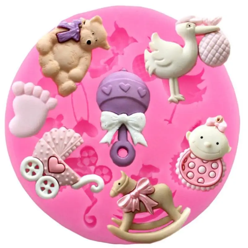 Baby Shower Party 3D Silicone Fondant Mold For Cake Decorating Cake Sugar Craft Chocolate Moulds Tools DIY Jewelry making
Baby Shower Party 3D Silicone Fondant Mold For Cake Decorating Cake Sugar Craft Chocolate Moulds Tools DIY Jewelry making