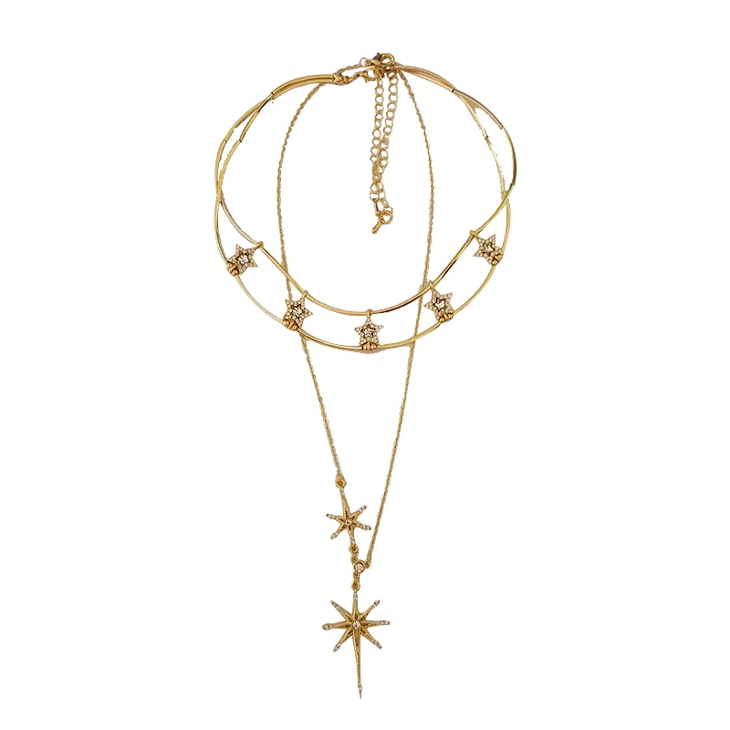 Trendy Star design Multistory Necklace Alloy Necklace Choker Necklace for Women Accessories Fashion Jewellery
Trendy Star design Multistory Necklace Alloy Necklace Choker Necklace for Women Accessories Fashion Jewellery