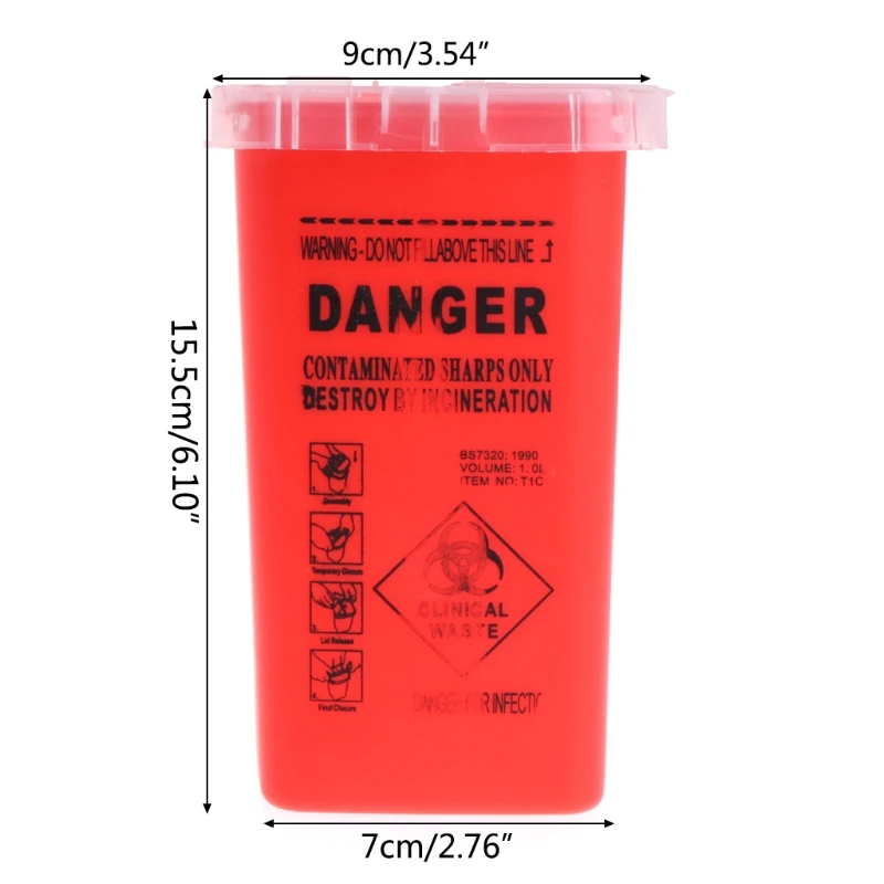 1pc 1L Tattoo Medical Red Plastic Sharps Containers Tattoo Artists Tattoo Sharps X7YB
1pc 1L Tattoo Medical Red Plastic Sharps Containers Tattoo Artists Tattoo Sharps X7YB