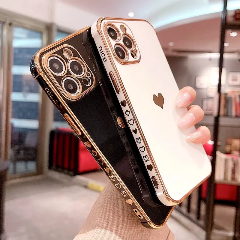 Soft Electroplated Love Heart Phone Case For iPhone 11 12 13 Pro Max XS X XR 7 8 Plus Mini SE 2020 Shockproof Bumper Back Cover
Soft Electroplated Love Heart Phone Case For iPhone 11 12 13 Pro Max XS X XR 7 8 Plus Mini SE 2020 Shockproof Bumper Back Cover
