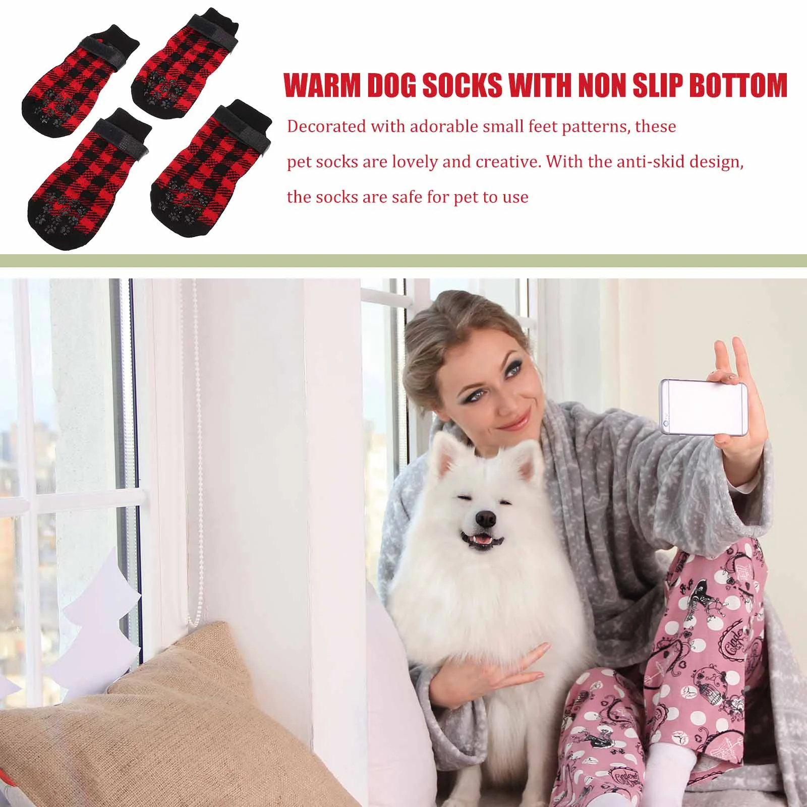 Носки для собак 4 шт., противоскользящие чулки, защита лап, рождественские тематические носки, товары для домашних животных
Носки для собак 4 шт., противоскользящие чулки, защита лап, рождественские тематические носки, товары для домашних животных