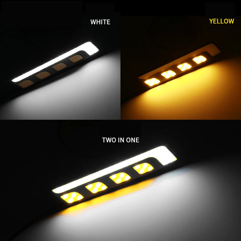 2PCS Car Light Assembly COB DRL Daytime Running Lights Turn Signal Led External Fog Light Waterproof Dual Color White Yellow 12V
2PCS Car Light Assembly COB DRL Daytime Running Lights Turn Signal Led External Fog Light Waterproof Dual Color White Yellow 12V