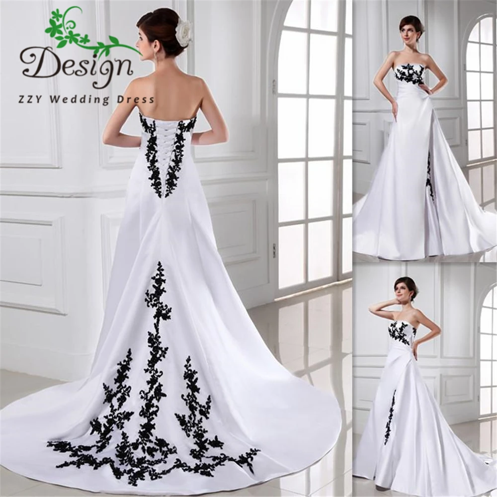 Black And White Wedding Dress Ball Gown Satin Court Train Lace Up 2023 Bridal Gowns Vestido De Noiva Western Cheap Bride Dresses
Black And White Wedding Dress Ball Gown Satin Court Train Lace Up 2023 Bridal Gowns Vestido De Noiva Western Cheap Bride Dresses