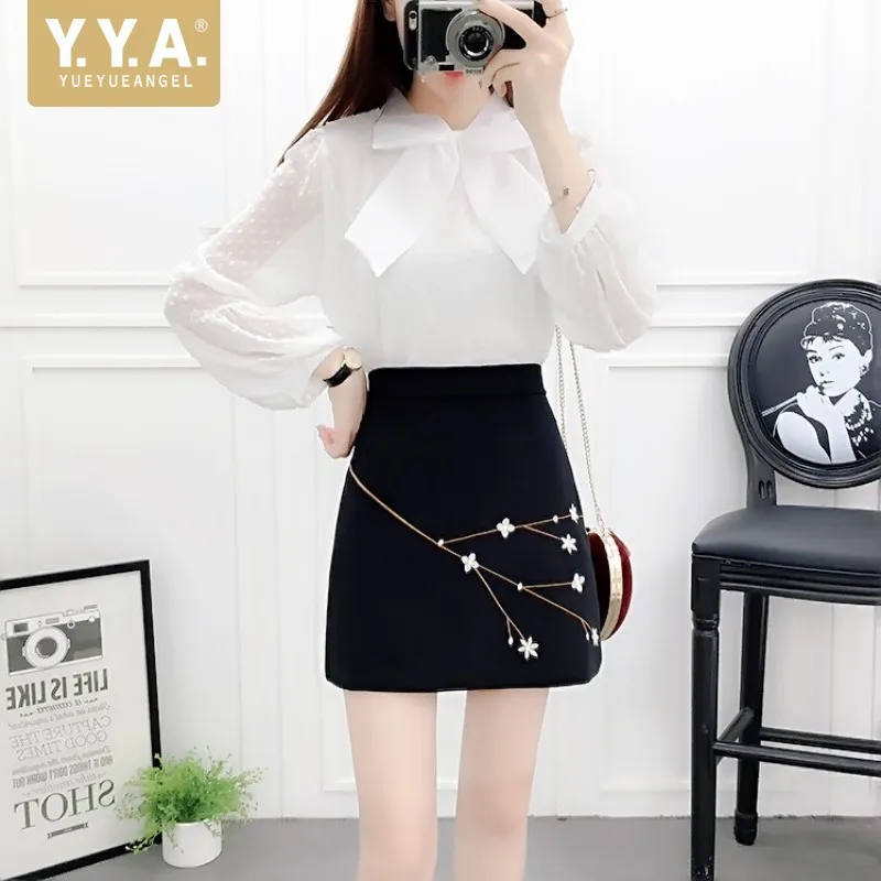Trendy Women Embroidery Floral Short Skirt Polka Dot Lace Up Bowknot Blouse Matching Set Outfit Spring Long Sleeve Female Kit
Trendy Women Embroidery Floral Short Skirt Polka Dot Lace Up Bowknot Blouse Matching Set Outfit Spring Long Sleeve Female Kit