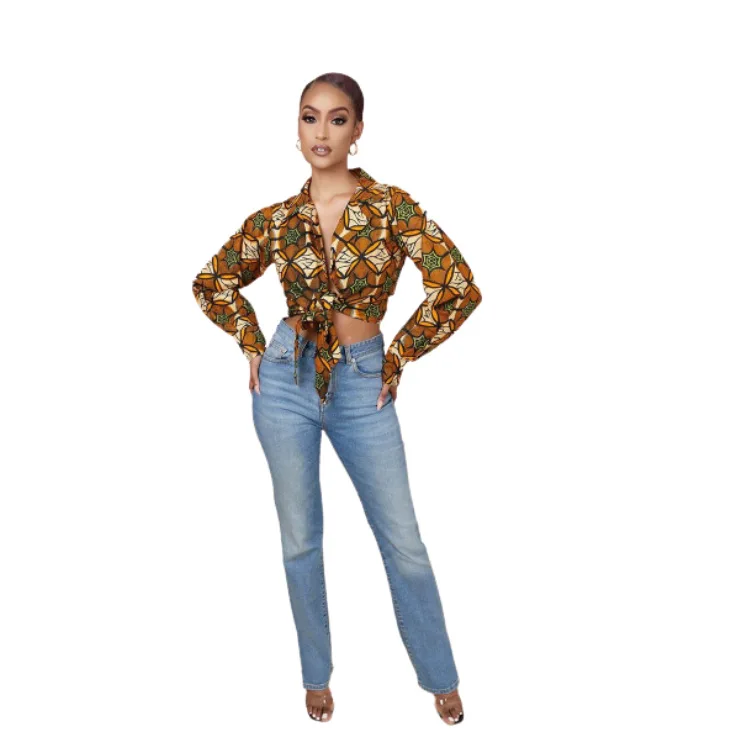 2021 Summer Fashion Style African Women Printing Long Sleeve Dashiki Shirts African Clothes for Women African Clothing
2021 Summer Fashion Style African Women Printing Long Sleeve Dashiki Shirts African Clothes for Women African Clothing