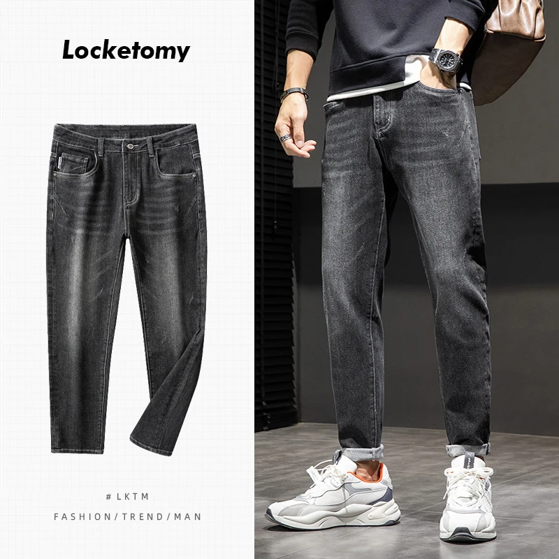 Men's Jeans New Trend Korean Version of Slim Stretch All-match Casual Pants Fashion Streetwear Men Tapered Pants Мужские джинсы
Men's Jeans New Trend Korean Version of Slim Stretch All-match Casual Pants Fashion Streetwear Men Tapered Pants Мужские джинсы