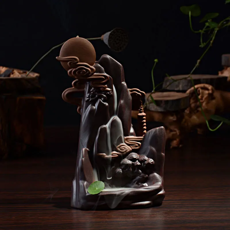 T Home Decor Ceramic Backflow Incense Burner Living Room HandCrafts Cone Censer Creative Moon Mountain Stream Incense Base
T Home Decor Ceramic Backflow Incense Burner Living Room HandCrafts Cone Censer Creative Moon Mountain Stream Incense Base