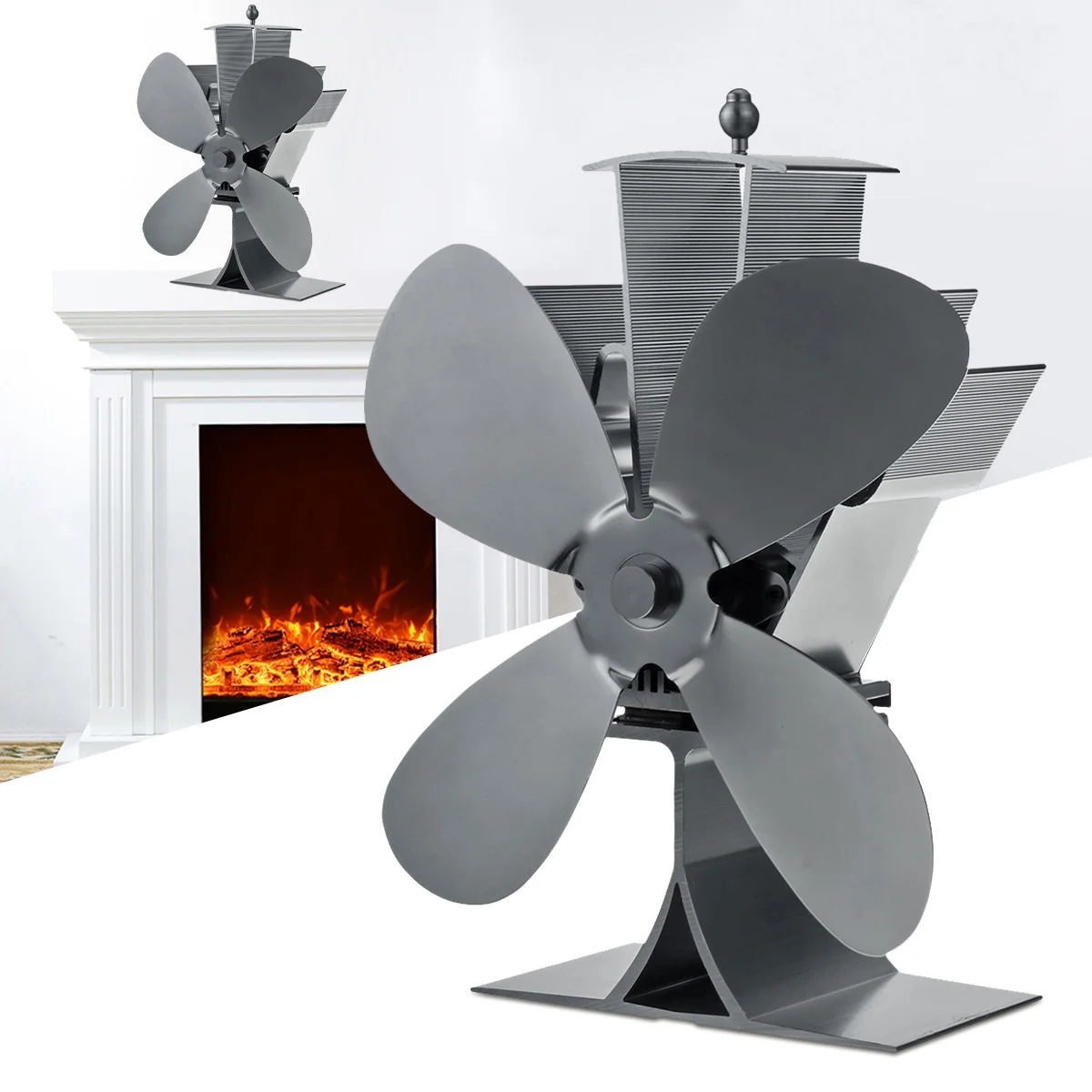 4 Blade Aluminum Fireplace Fan 1100rpm Quiet Heat Powered Stove Fan Wood Burning Eco-Friendly Efficient Heat Distribution
4 Blade Aluminum Fireplace Fan 1100rpm Quiet Heat Powered Stove Fan Wood Burning Eco-Friendly Efficient Heat Distribution