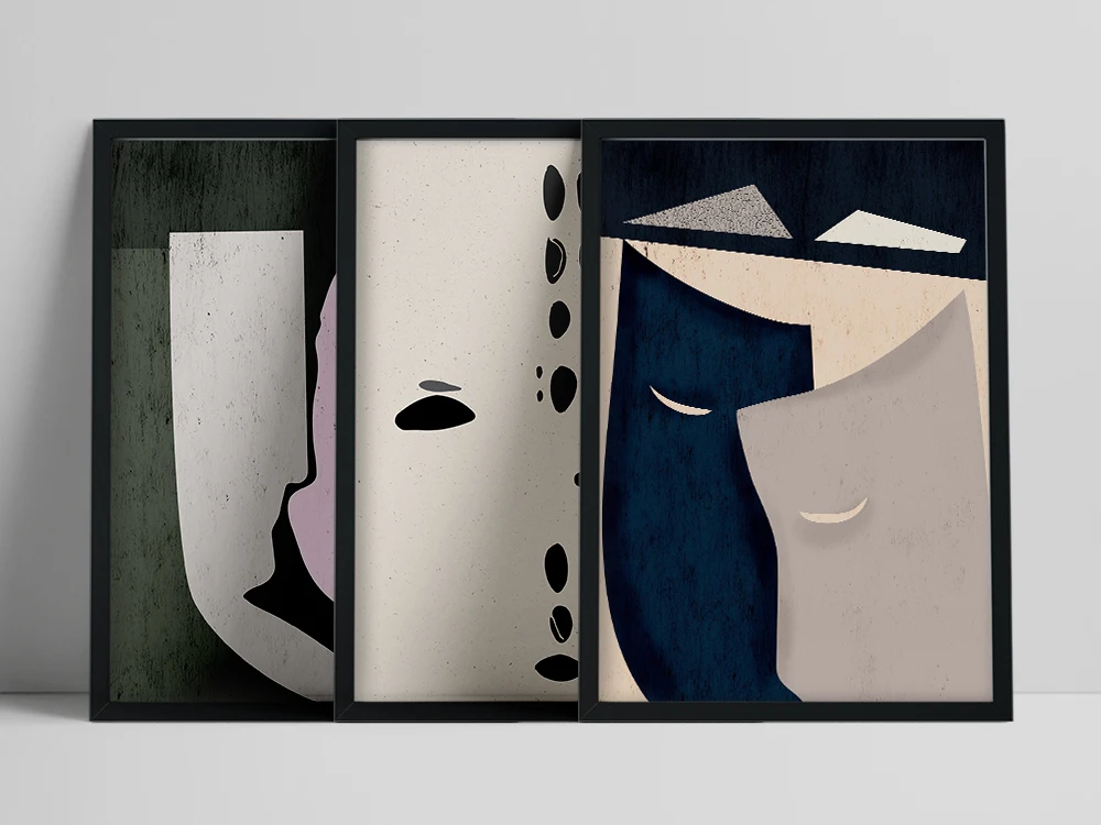 Modern Abstract Set Of 3 Prints, Contemporary Collage, Minimalist Decor, Abstract Face Illustration, Mid Century Modern Wall Ar
Modern Abstract Set Of 3 Prints, Contemporary Collage, Minimalist Decor, Abstract Face Illustration, Mid Century Modern Wall Ar