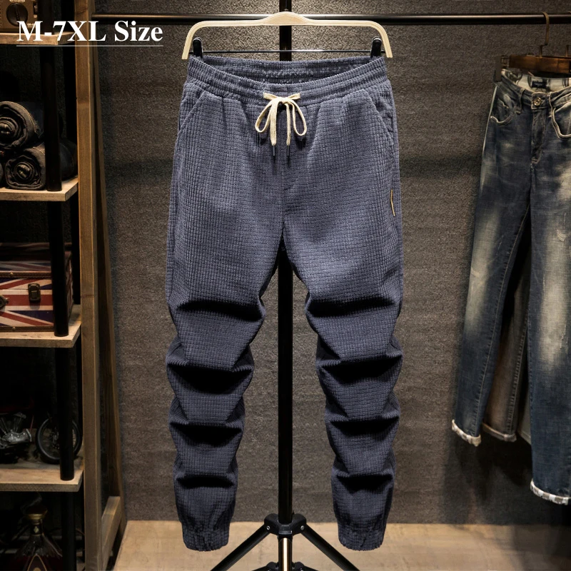 5XL 6XL 7XL Oversize Men's Casual Pants 2021 Autumn New Waffle Fabric Stretch Loose Harem Pants Trousers Male Brand
5XL 6XL 7XL Oversize Men's Casual Pants 2021 Autumn New Waffle Fabric Stretch Loose Harem Pants Trousers Male Brand