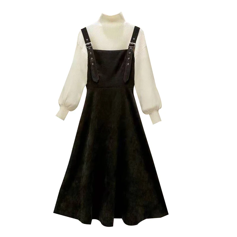 New thicken winter lantern sleeve knit sweater straps dress suit two-piece outfit women girl clothing set leisure knitwear
New thicken winter lantern sleeve knit sweater straps dress suit two-piece outfit women girl clothing set leisure knitwear