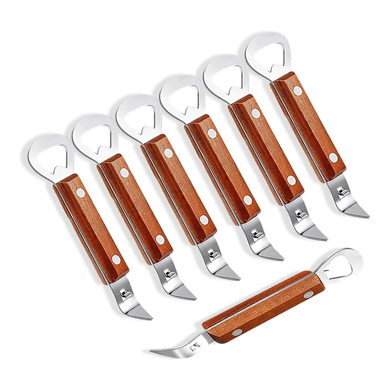 7 Pieces Wooden Handle Bottle Opener Stainless Steel Can Openers Dual-Sided Manual Punch Opener with Riveted Wood Handle
7 Pieces Wooden Handle Bottle Opener Stainless Steel Can Openers Dual-Sided Manual Punch Opener with Riveted Wood Handle