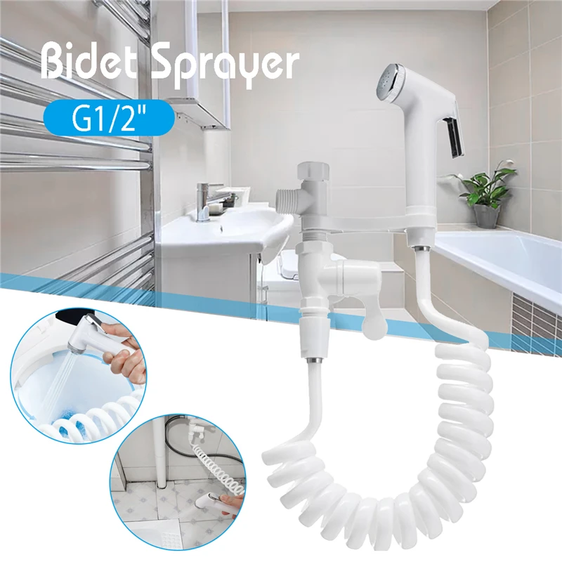 ABS Portable Bidet Sprayer Set Handheld Toilet Bidet Retractable Spring Hose Adapter Free Mounting Bracket Switch Cleaning Tool
ABS Portable Bidet Sprayer Set Handheld Toilet Bidet Retractable Spring Hose Adapter Free Mounting Bracket Switch Cleaning Tool