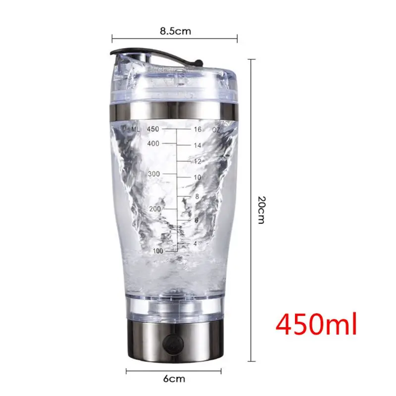 450ml/600ml USB Rechargeable Electric Mixing Cup Portable Protein Powder Automatic Shaker Bottle Leakproof Mixer
450ml/600ml USB Rechargeable Electric Mixing Cup Portable Protein Powder Automatic Shaker Bottle Leakproof Mixer