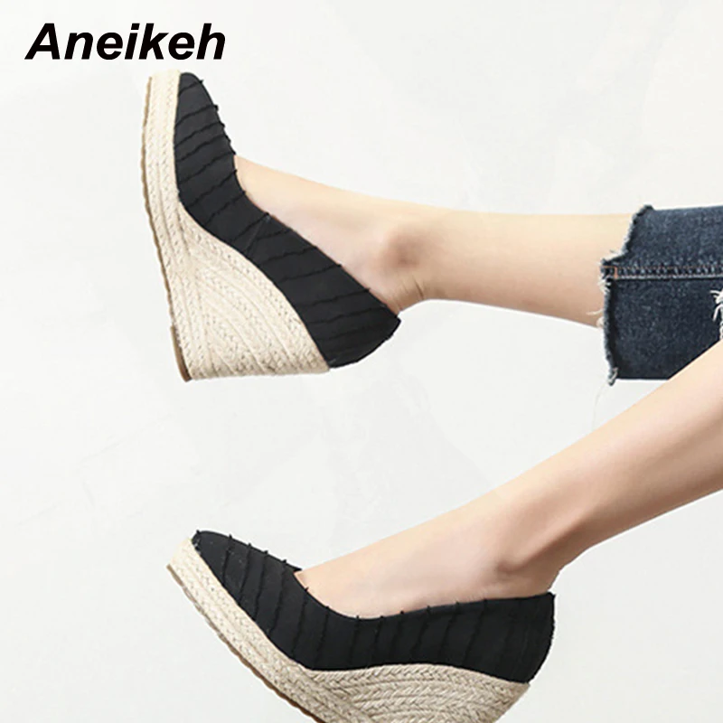 Сандалии Aneikeh женские из флока, модные туфли-лодочки с круглым носком, на танкетке, в полоску, для вечеринки, без шнуровки, простые черные, лет...
Сандалии Aneikeh женские из флока, модные туфли-лодочки с круглым носком, на танкетке, в полоску, для вечеринки, без шнуровки, простые черные, лет...
