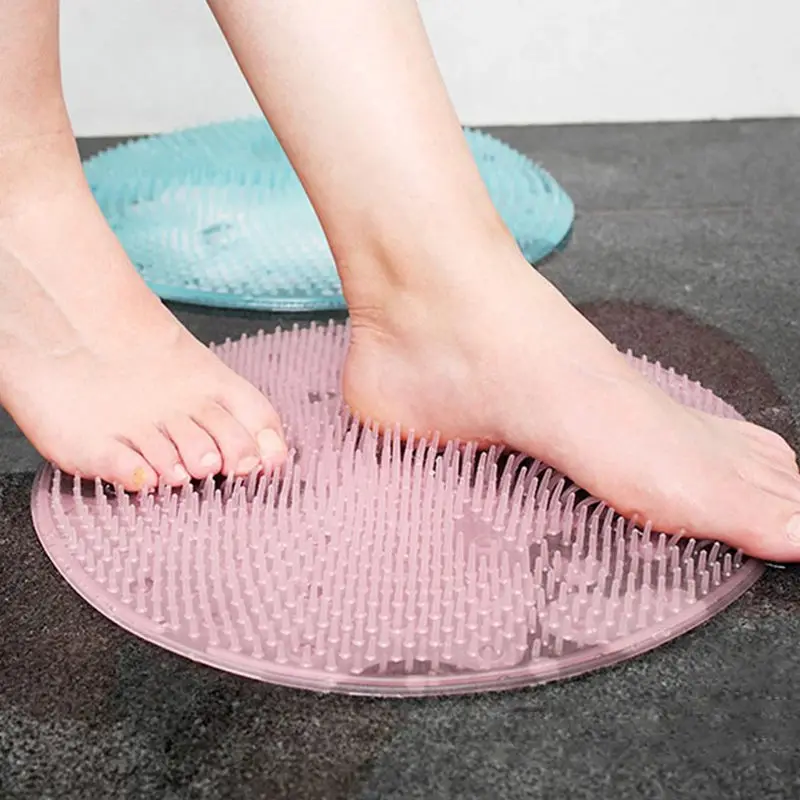 

Круглая силиконовая Массажная щетка для ванной, Массажная подушка для ленивых мытья ног, средство для очистки омертвевшей кожи в ванной, Подушка для спины, душевая ножка U3