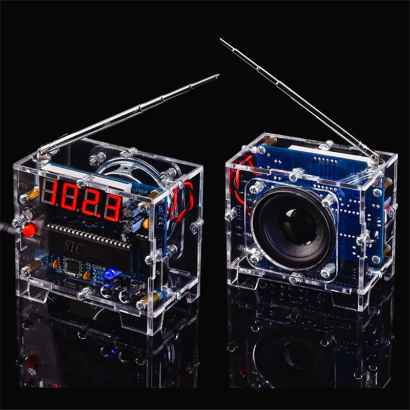 Новый TEA5767 FM радио DIY Kit 87 МГц 108 мини приемник DC 5V питание цифровой Дисплей 5 Вт 8ohm