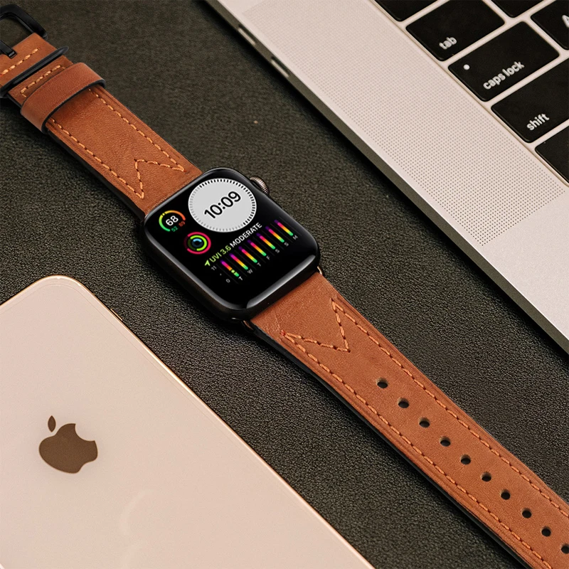 watch accessories for apple watch 5/4/3/2/1 band 44mm 40mm 42mm 38mm Firm Genuine Leather watchband for iwatch bracelet 
watch accessories for apple watch 5/4/3/2/1 band 44mm 40mm 42mm 38mm Firm Genuine Leather watchband for iwatch bracelet