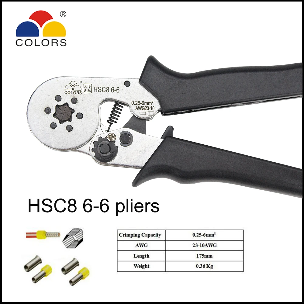 mini electrical pliers Tubular terminal crimping tools HSC8 6-4B 0.25-6mm2 23-10AWG HSC8 6-6 0.25-6mm2 high precision clamp
mini electrical pliers Tubular terminal crimping tools HSC8 6-4B 0.25-6mm2 23-10AWG HSC8 6-6 0.25-6mm2 high precision clamp