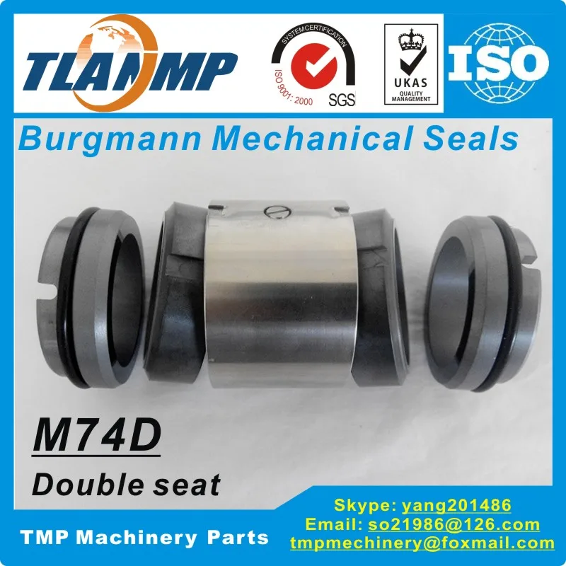 M74D-50 M74D/50-G9 Burgmann Mechanical Seals (Material: SiC/SiC/VIT) |M74-D Dual Seal (Double Face) Unlalance type for Pumps
M74D-50 M74D/50-G9 Burgmann Mechanical Seals (Material: SiC/SiC/VIT) |M74-D Dual Seal (Double Face) Unlalance type for Pumps