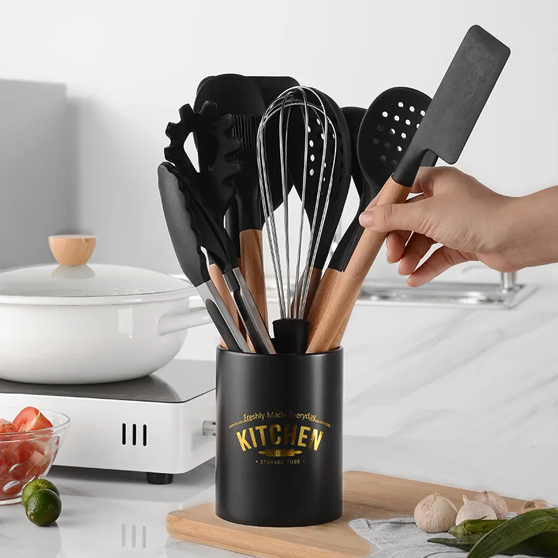 Kitchen Cookware Silicone Kitchenware Non Stick Cooking Pot Gadget Spatula Ladle Egg Beaters Shovel Soup Spoon Utensils Supplies
Kitchen Cookware Silicone Kitchenware Non Stick Cooking Pot Gadget Spatula Ladle Egg Beaters Shovel Soup Spoon Utensils Supplies
