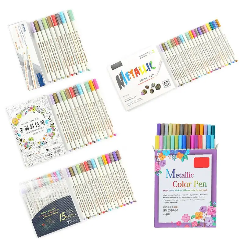 10/12/15/20/30 Colors Metallic Micron Pen Detailed Metal Paint Maker DIY Album K92C
10/12/15/20/30 Colors Metallic Micron Pen Detailed Metal Paint Maker DIY Album K92C