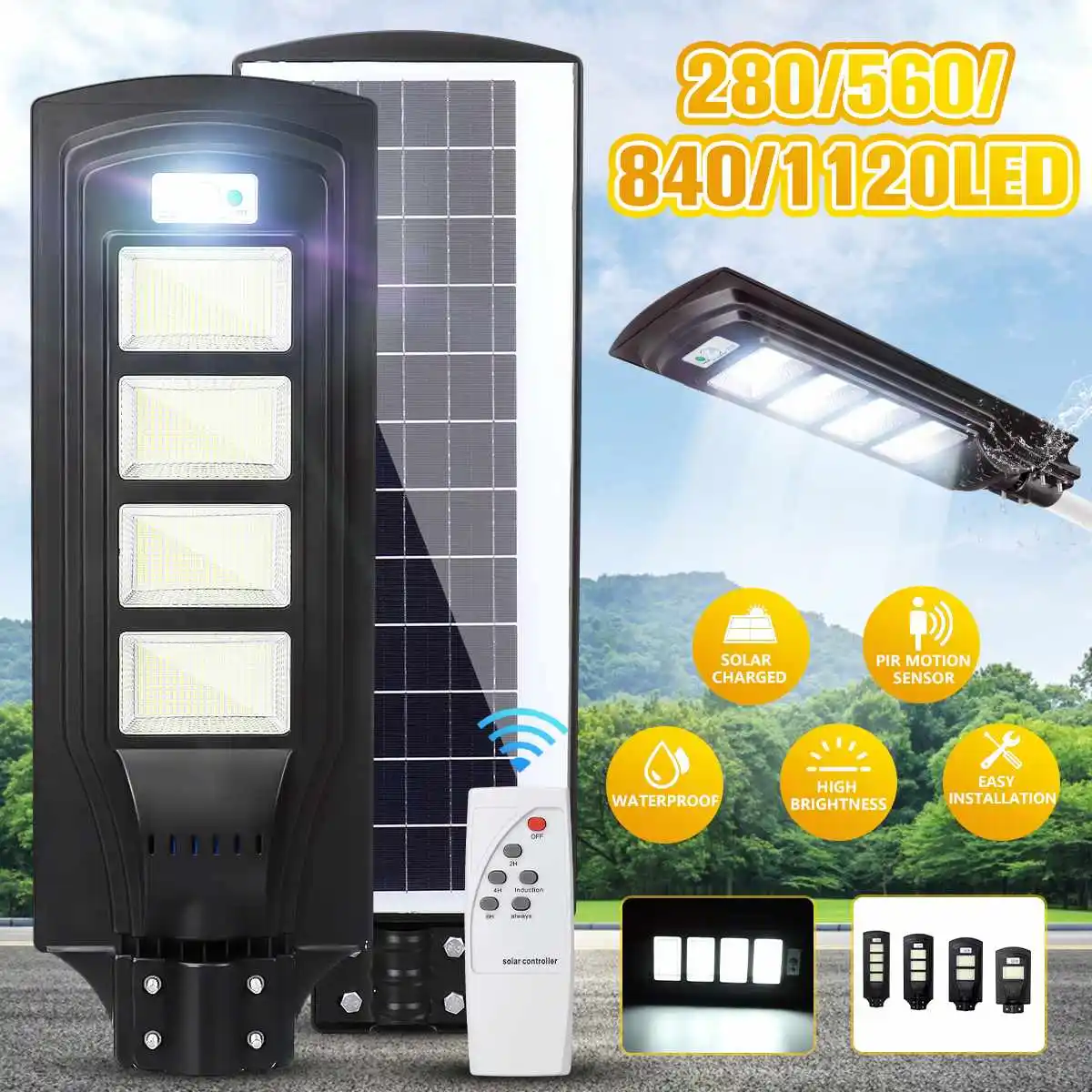 280/560/840/1120W Солнечный уличный светильник Открытый сад Радарный измеритель скорости на солнечной движения PIR Сенсор настенный светильник сол...
280/560/840/1120W Солнечный уличный светильник Открытый сад Радарный измеритель скорости на солнечной движения PIR Сенсор настенный светильник сол...