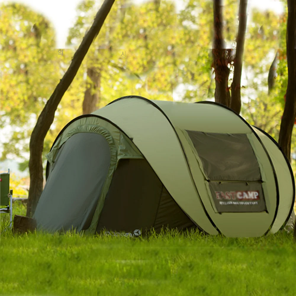 

Палатка туристическая с москитной сеткой, полностью автоматическая скоростная, на 4-5 человек, навес от солнца, для отдыха на открытом воздух...