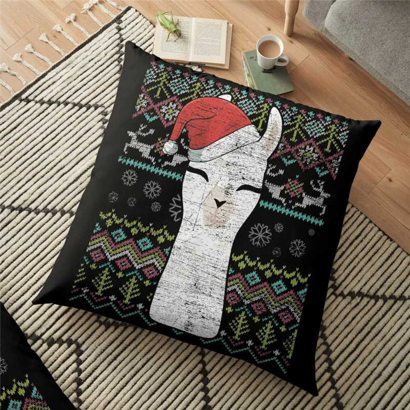 Merry christmas Cushion Cover white llama pattern Printed 45*45cm Christmas Pillowcase Gifts Xmas Cushion Decorative for home
Merry christmas Cushion Cover white llama pattern Printed 45*45cm Christmas Pillowcase Gifts Xmas Cushion Decorative for home