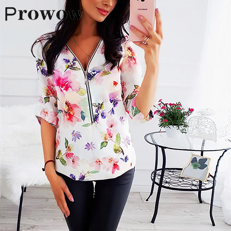 Prowow Floral Half Sleeve T Shirts Women Spring Autumn Fashion Print V-Neck Plus Size Shirts Casual Loose Pullovers Tops S-5XL
Prowow Floral Half Sleeve T Shirts Women Spring Autumn Fashion Print V-Neck Plus Size Shirts Casual Loose Pullovers Tops S-5XL