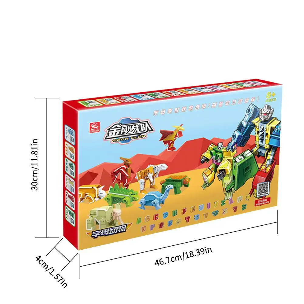 26 Letter Animal Dinosaur Warrior Deformation Action Figures Transformation Robot Toys For Children Gift
26 Letter Animal Dinosaur Warrior Deformation Action Figures Transformation Robot Toys For Children Gift