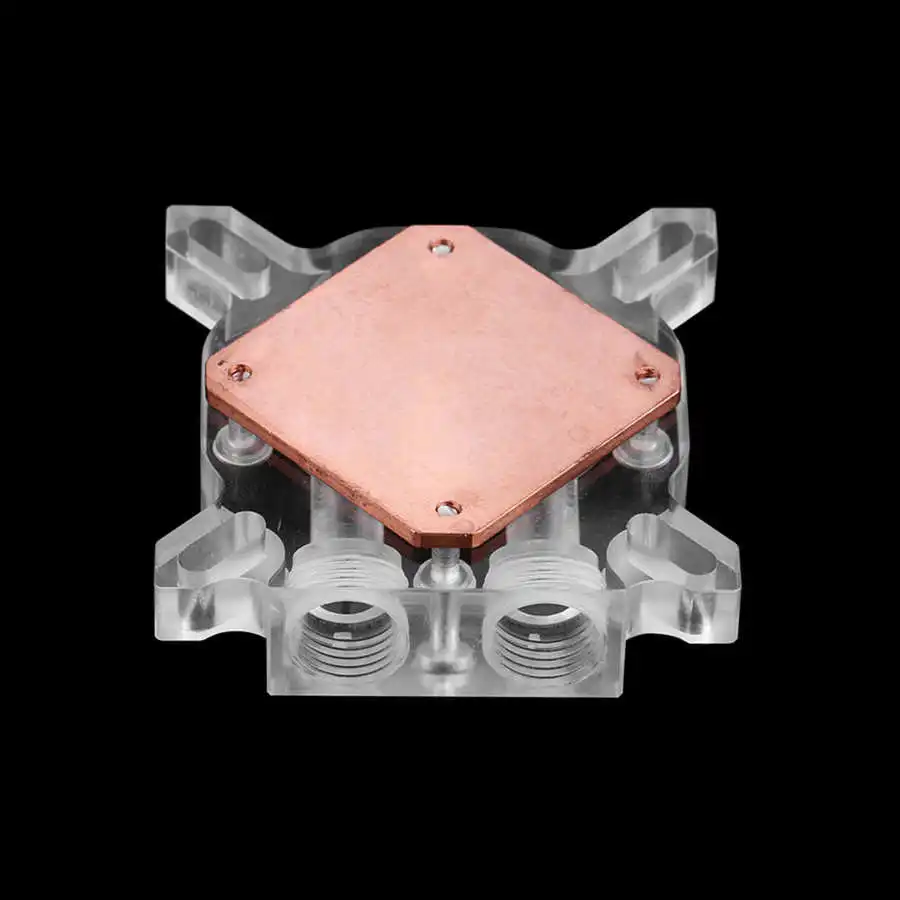 GPU Water Block Computer Cooler Cooling Waterblock 40x40x2.3mm Red Copper Base POM Cover | Компьютеры и офис