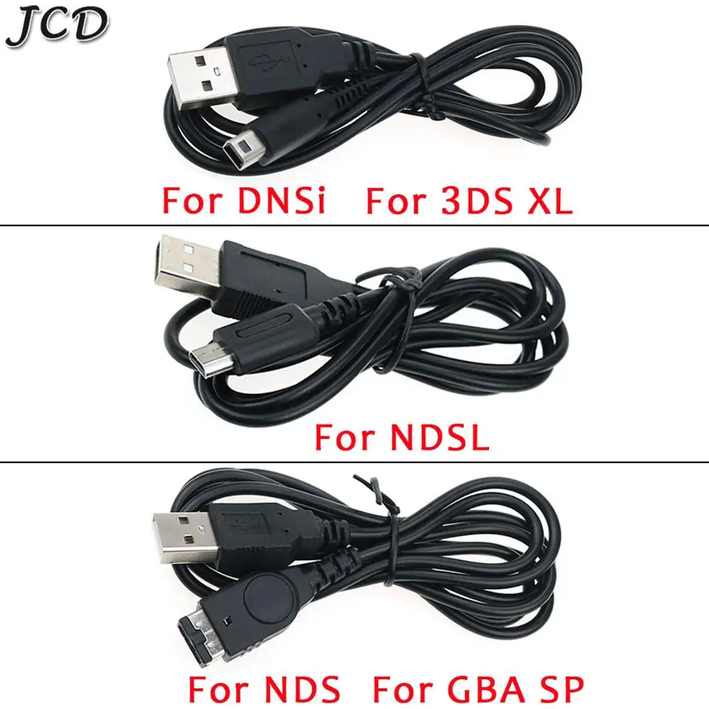 

JCD USB Data Charger Charging Power Cable Cord for DS Lite DSL NDSL For NDSi 3DS New 3DS XL LL NDS GBA SP