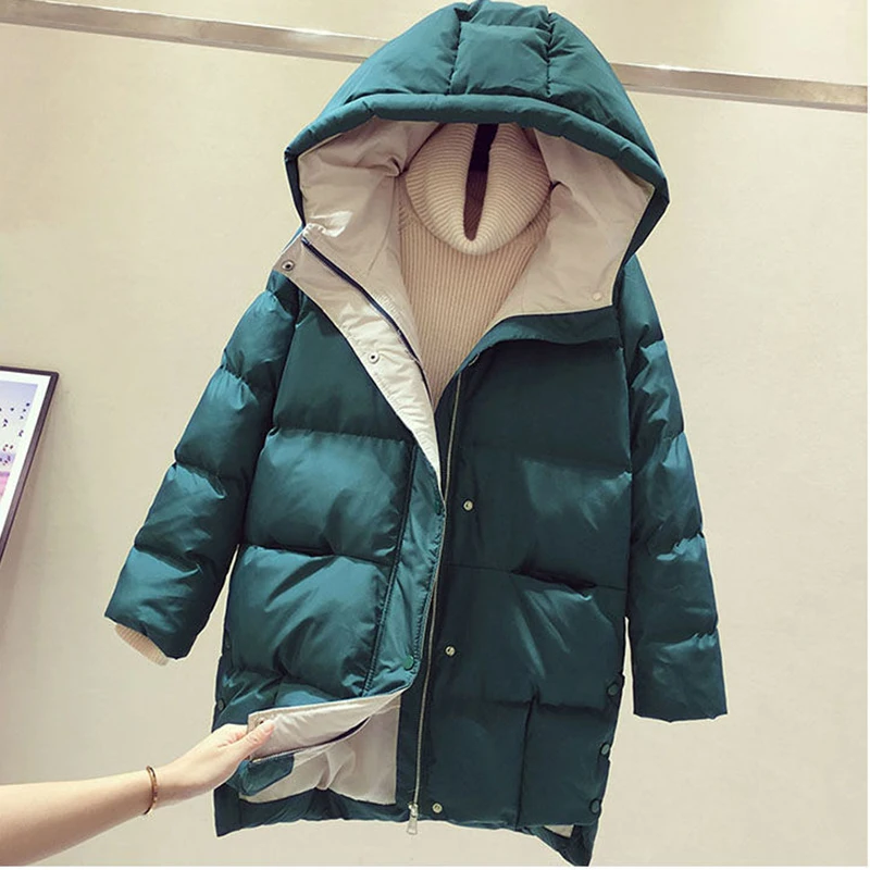 Coat for Womencotton Long Padded Hooded Parka Women Mid-Length Loose Warm Thick Zipper Pocket Outwear 2022
Coat for Womencotton Long Padded Hooded Parka Women Mid-Length Loose Warm Thick Zipper Pocket Outwear 2022