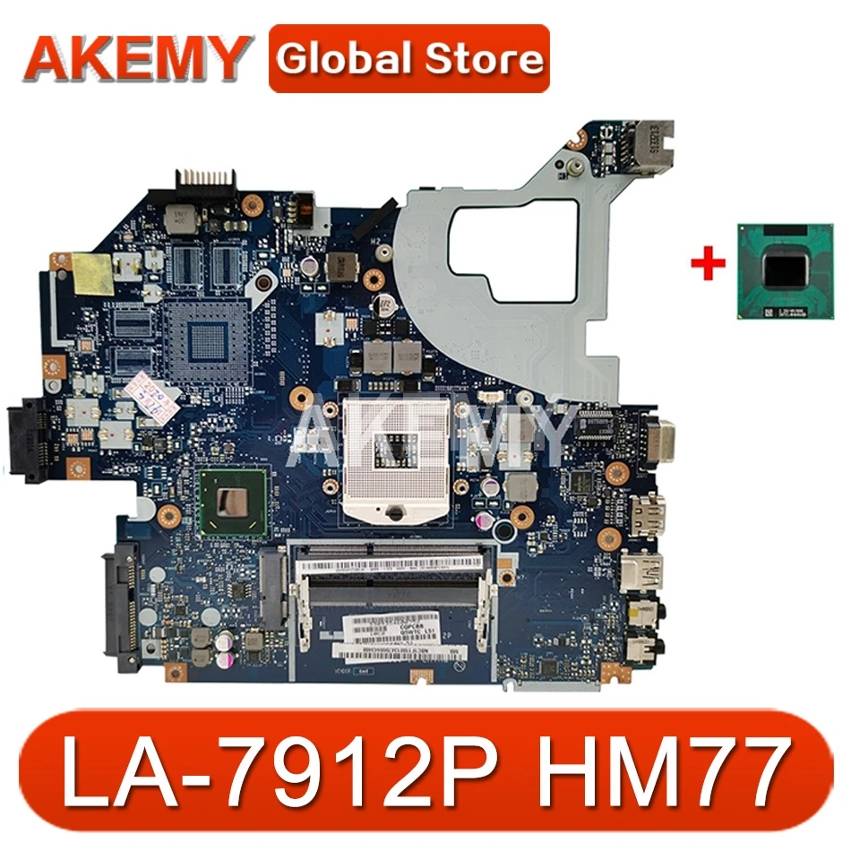 

For ACER Aspire E1-571G V3-571G V3-571 NV56R Q5WVH LA-7912P Laptop motherboard Mainboard DDR3 Support i3 i5 i7 HM77 SLJ8C