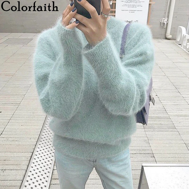Colorfaith New 2021 Autunm Winter Women Sweater Knitted Mink Cashmere Oversized Warm Elegant Fashionable Pullovers Tops SW2585 
Colorfaith New 2021 Autunm Winter Women Sweater Knitted Mink Cashmere Oversized Warm Elegant Fashionable Pullovers Tops SW2585