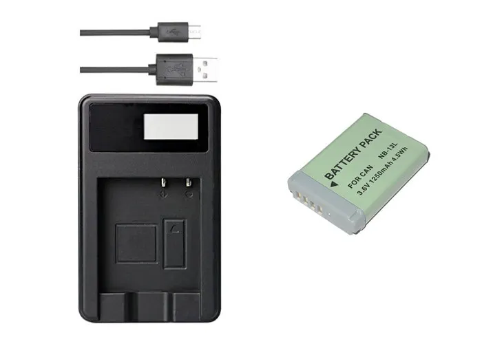 NB-13L NB13L 13L аккумулятор + USB зарядное устройство для Canon PowerShot G5 X G5X G7 G7X Mark II G9 G9X SX620