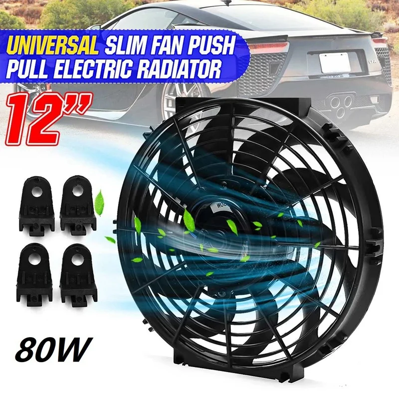 Universal 12 Inch 12V 80W 2100RPM Car Air Conditioning Electronic Cooling Slim Fan CURVED Blade Electric Cool Kit
Universal 12 Inch 12V 80W 2100RPM Car Air Conditioning Electronic Cooling Slim Fan CURVED Blade Electric Cool Kit